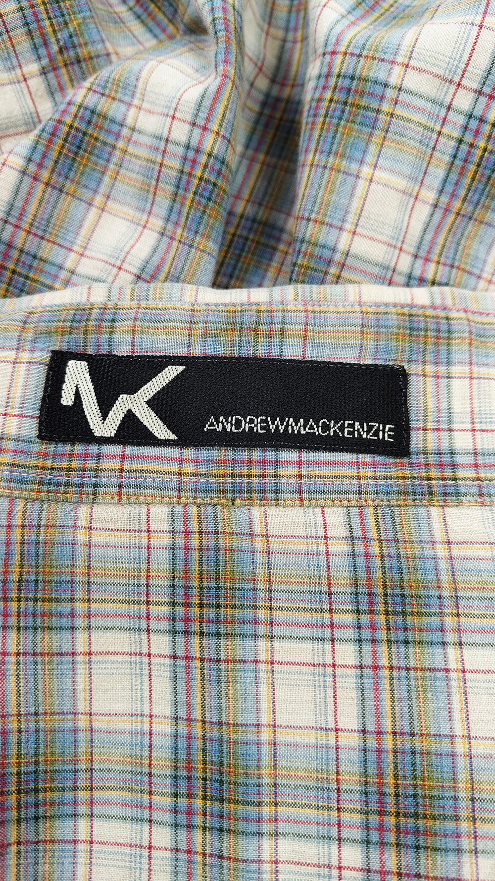 Andrew Mackenzie Mens Vintage Western Checked Rhinestone Shirt