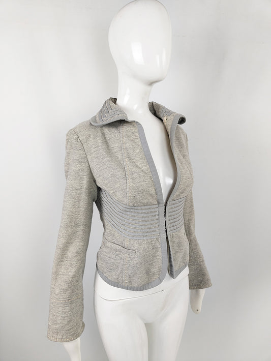 Sportmax by Max Mara Vintage Grey Marl Virgin Wool Women's Jacket