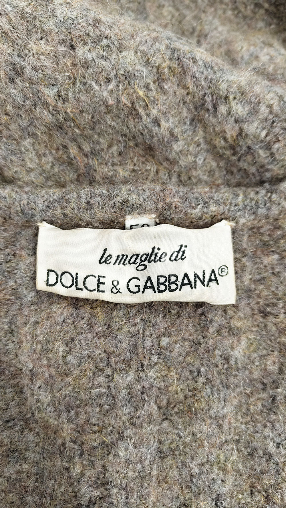 Dolce & Gabbana Vintage Mens Oversized Mohair & Wool Knit Jacket, 1980s