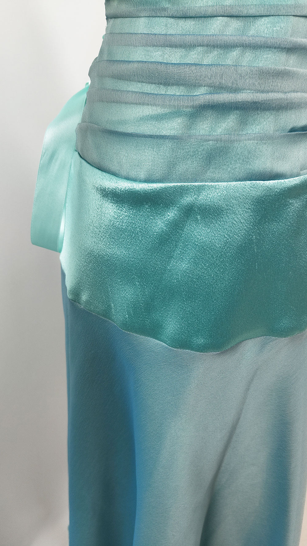 Charas Vintage y2k Ribbon Back Mint Blue Corset Fairy Dress, 2000s