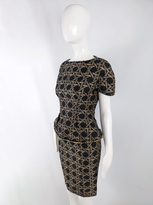 Dsquared2 Preowned Peplum Geometric Pattern Party Dress