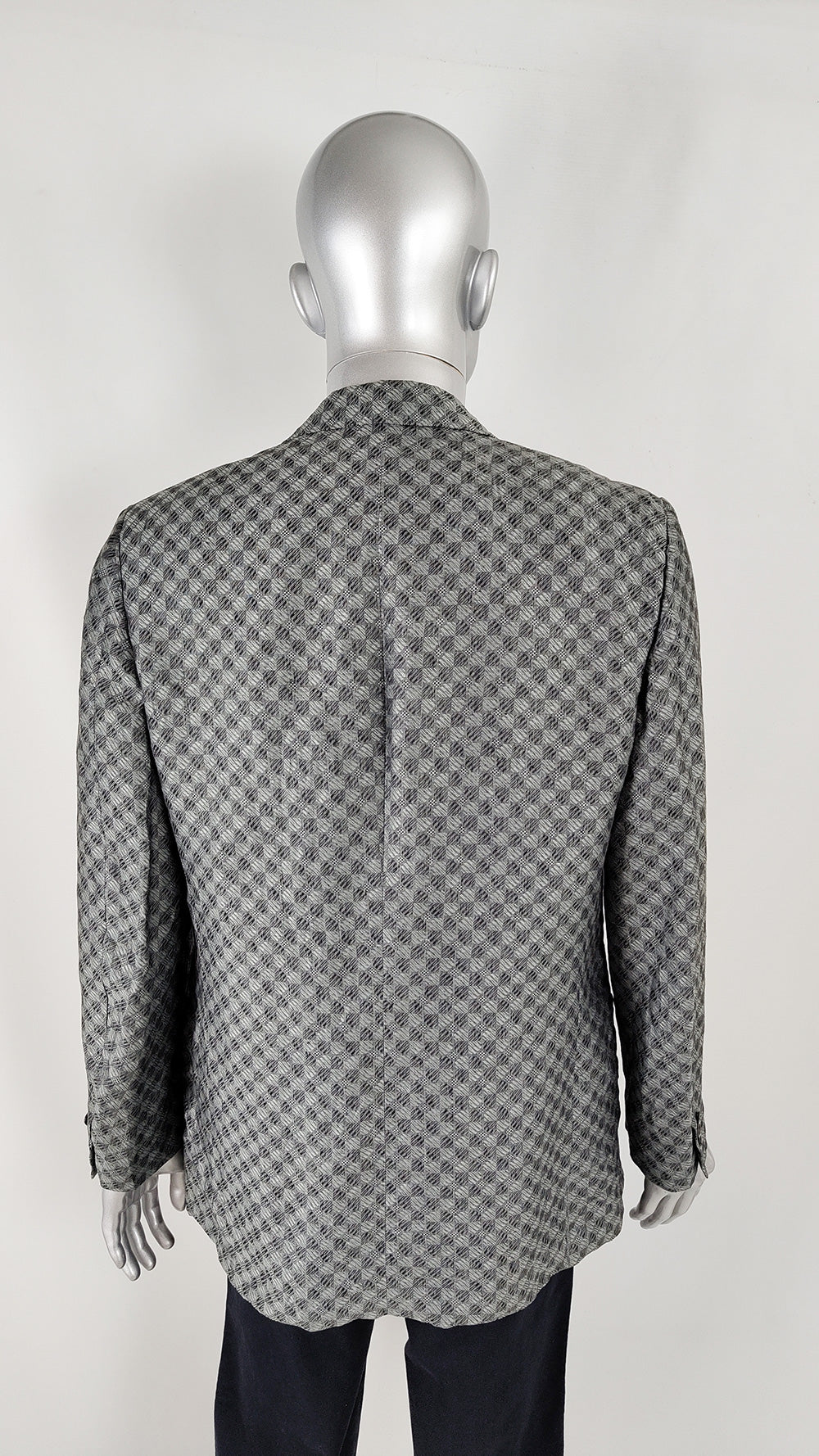 Confar Vintage Mens Italian Jacquard Dinner Jacket, 1980s