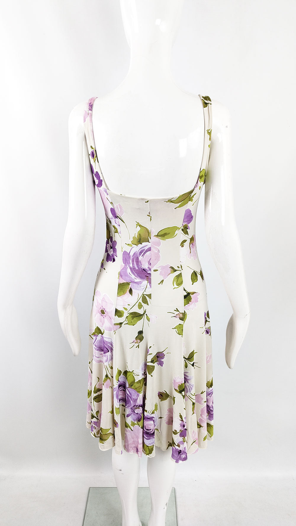Blumarine Blugirl Vintage y2k Floral Cream & Purple Dress