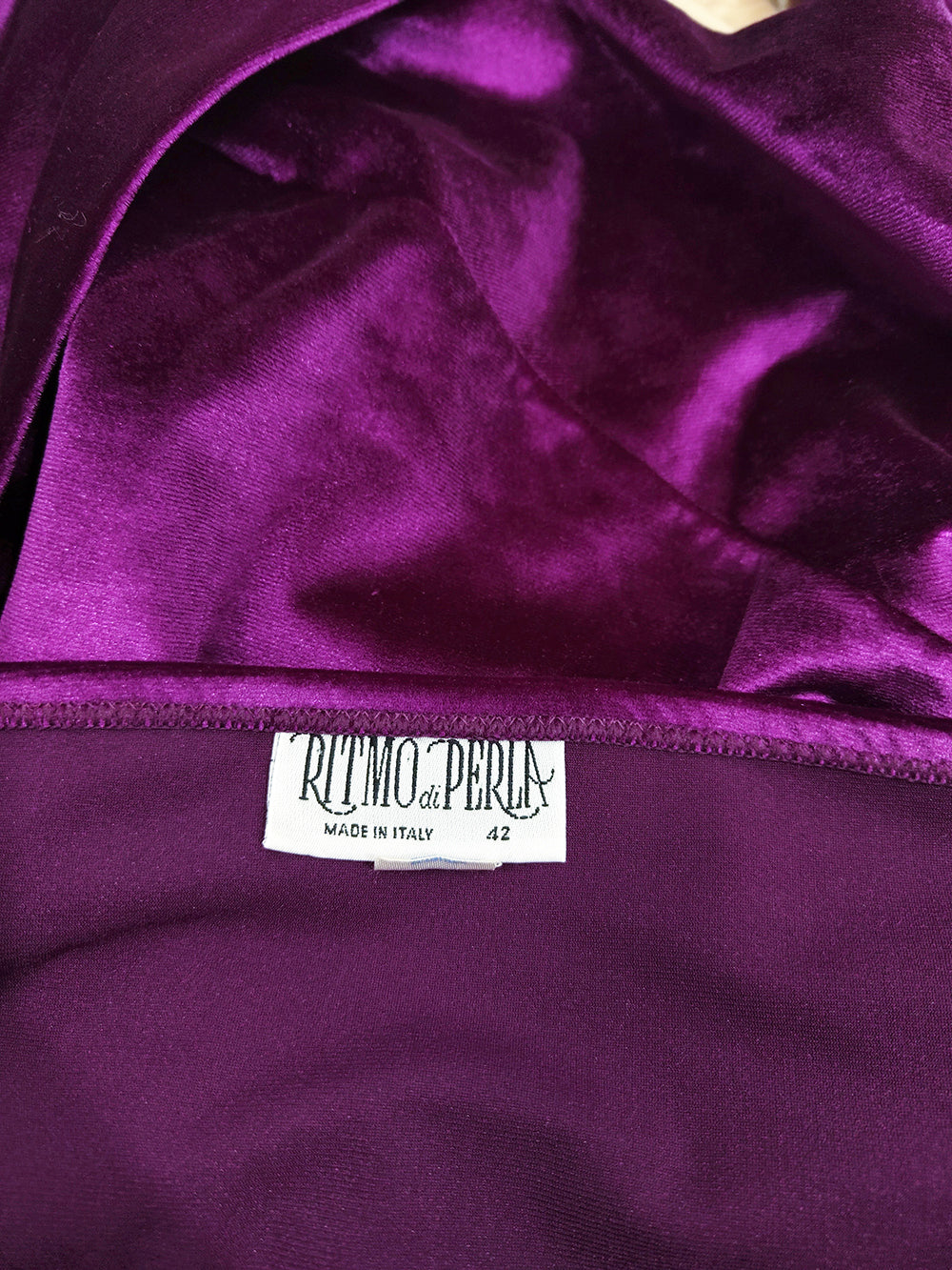 La Perla Bodycon Magenta Velour Party Dress