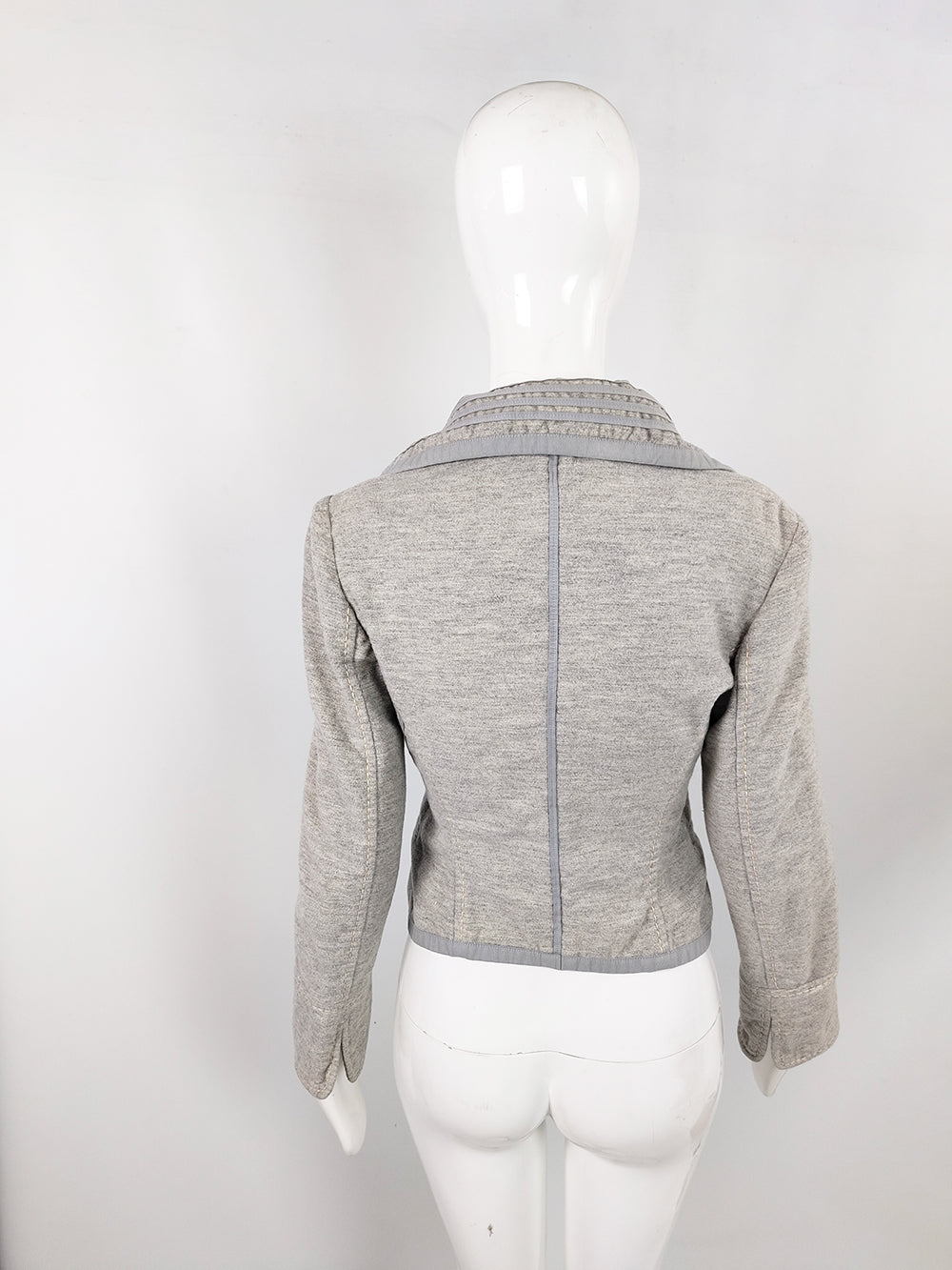Sportmax by Max Mara Vintage Grey Marl Virgin Wool Women's Jacket