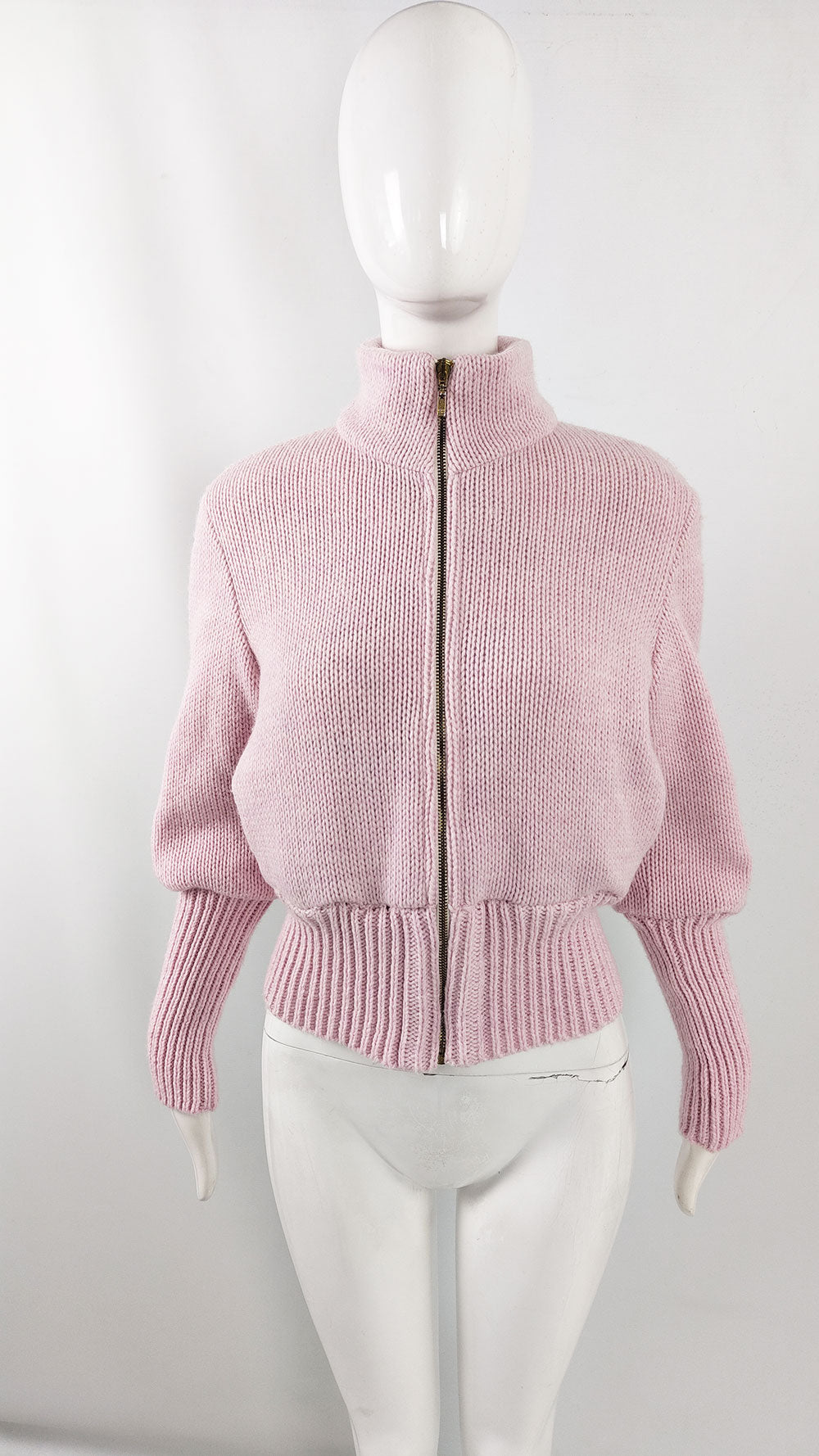 Emanuel Ungaro Vintage Y2k Pastel Pink Knit Jacket