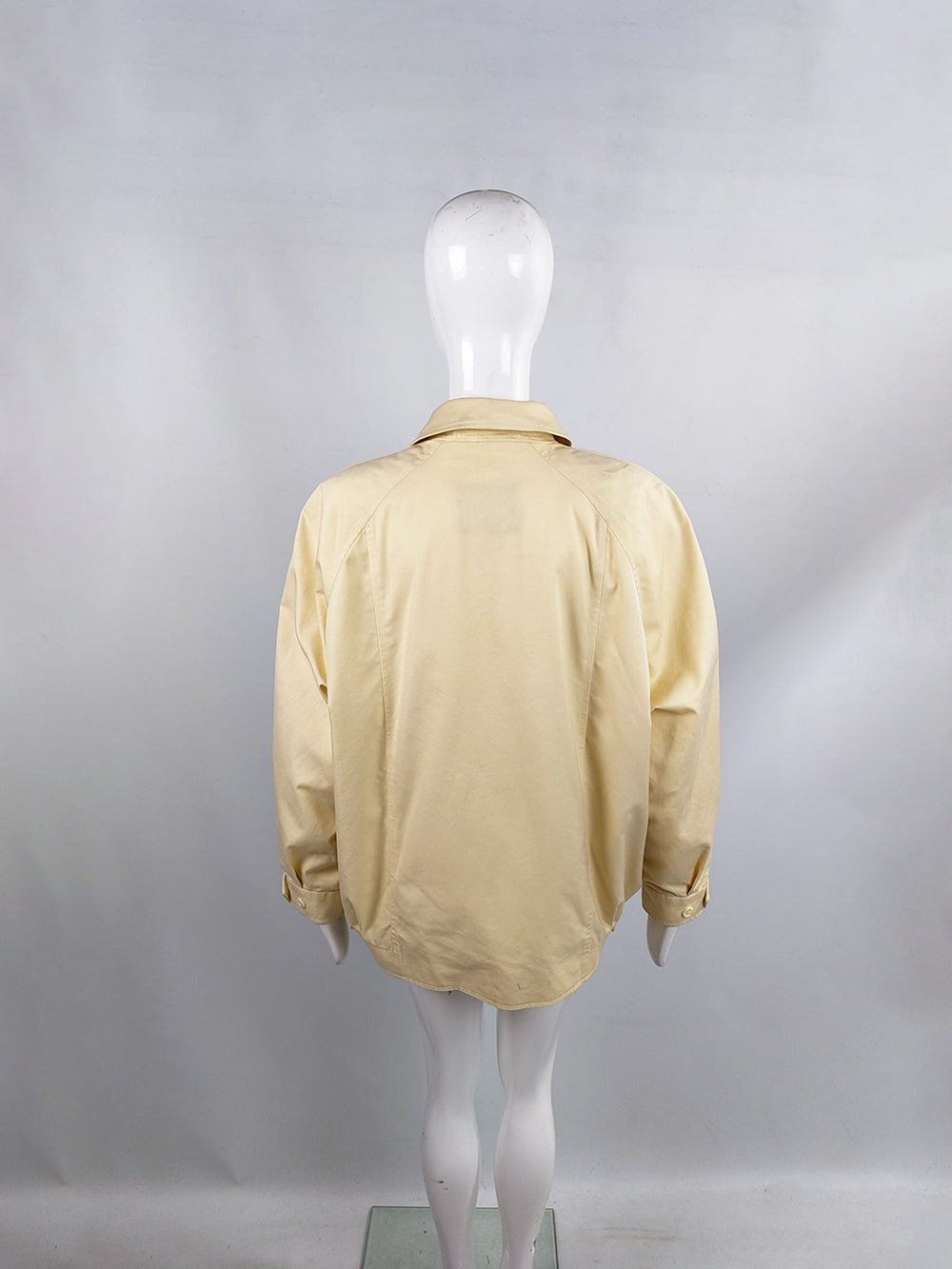 Burberry Vintage Womens Pastel Yellow Blouson Jacket, 1980s