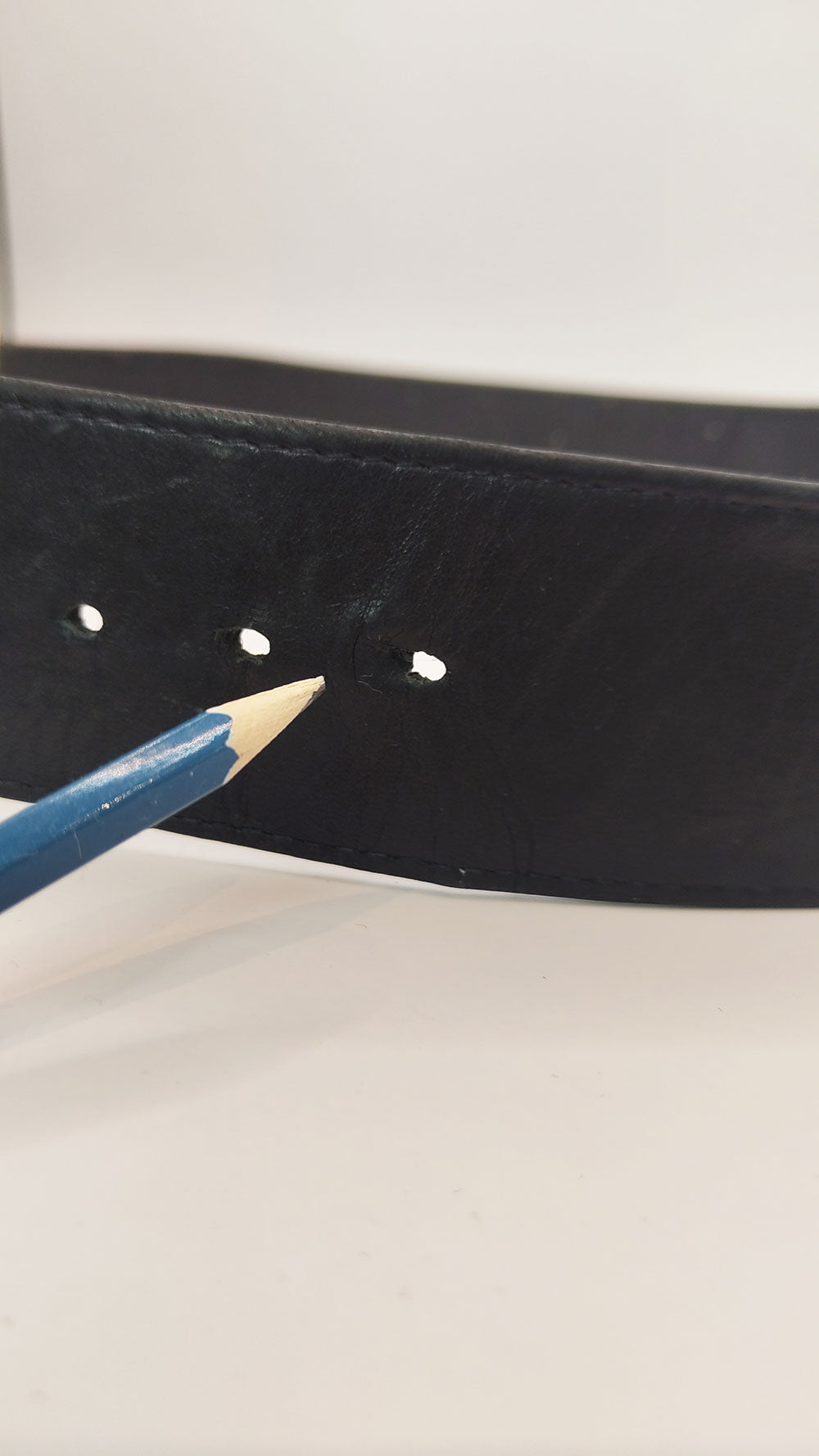 Karl Lagerfeld Vintage Gold & Black Leather Logo Belt, 1980s