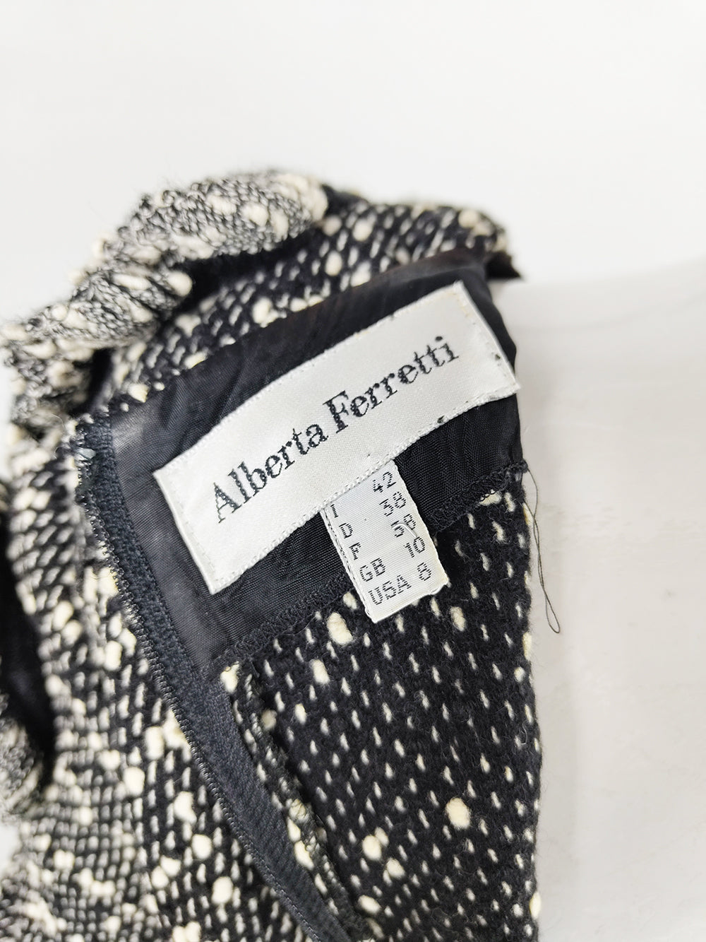 Alberta Ferretti Vintage Sculptural Bouclé Mini Dress, 1980s