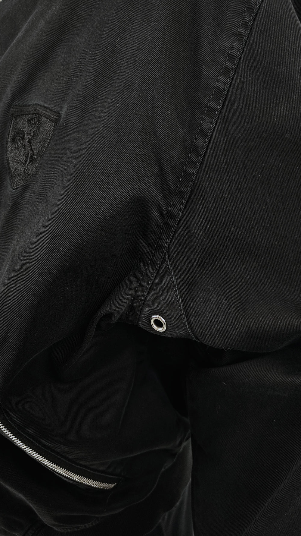 Cerruti 1881 x Ferrari Mens Black Embroidered Bomber Jacket