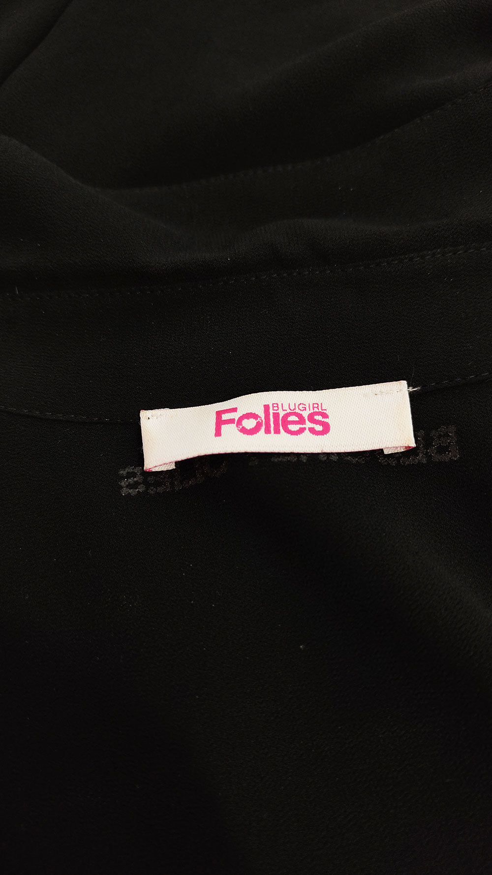 Blumarine Blugirl Vintage Black Sheer Lace Star Cut Out Blouse