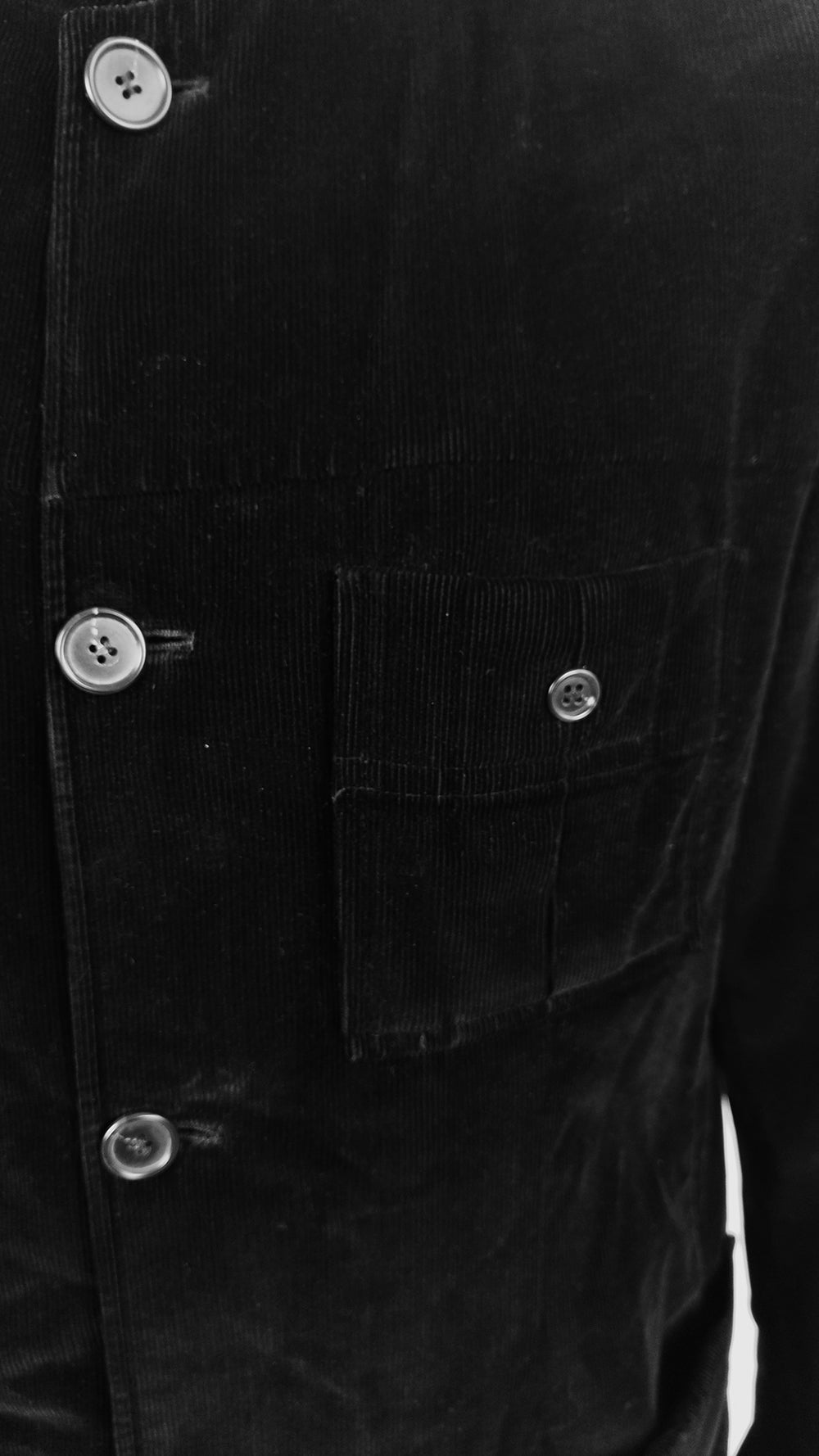 Joseph Vintage Mens Black Corduroy Nehru Collar Jacket