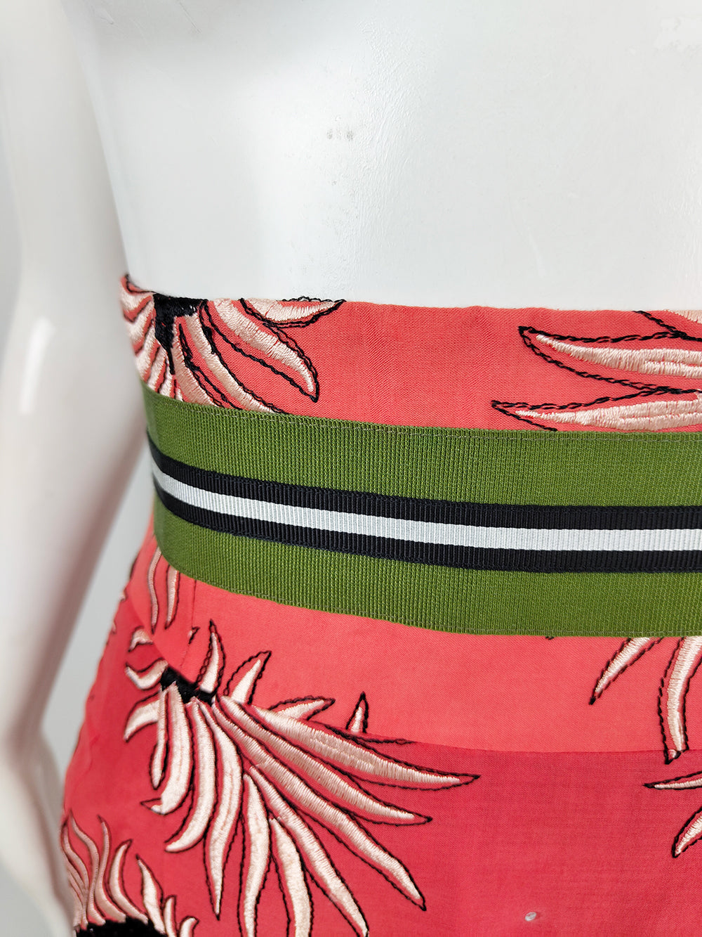 Stella Jean Preowned Embroidered Ultra High Waist Skirt