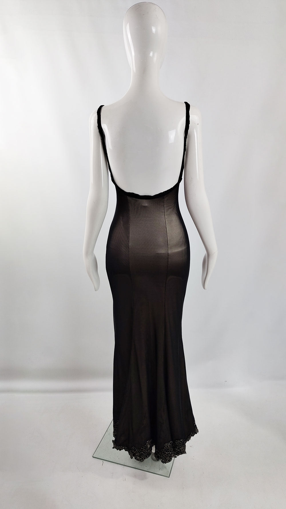 Catwalk Collection Vintage y2k Bodycon Maxi Dress Evening Gown