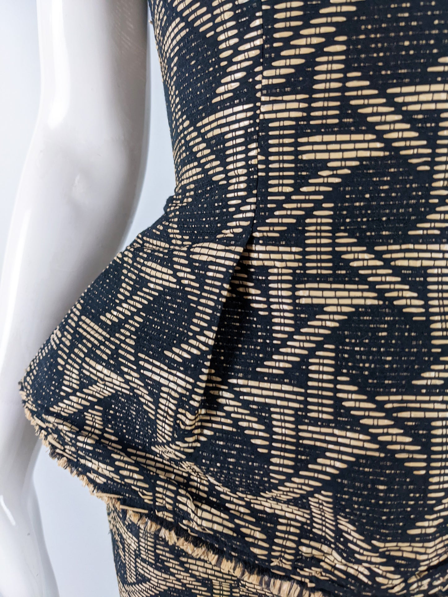Dsquared2 Preowned Peplum Geometric Pattern Party Dress