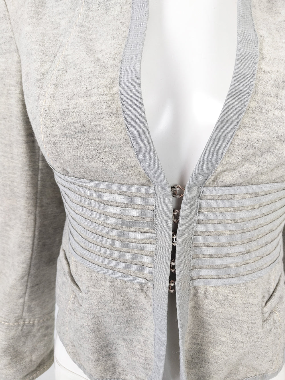 Sportmax by Max Mara Vintage Grey Marl Virgin Wool Women's Jacket