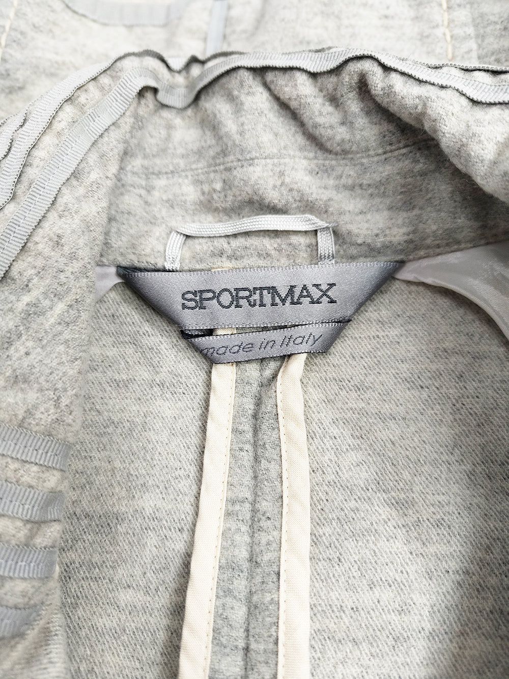 Sportmax by Max Mara Vintage Grey Marl Virgin Wool Women's Jacket