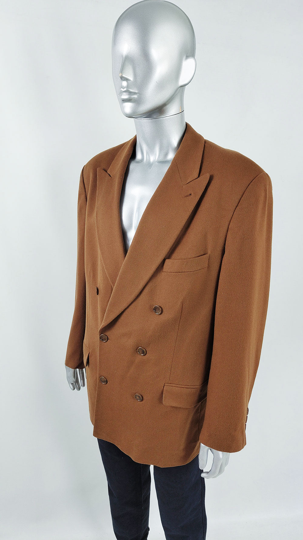 Cinque Vintage Mens Brown Wool & Cashmere Double Breasted Blazer