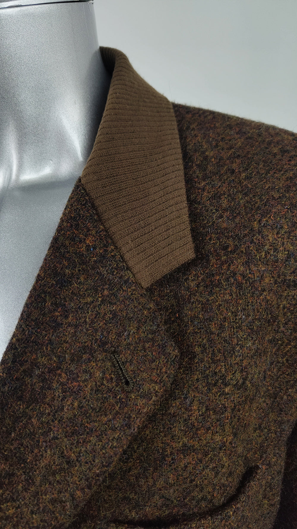 Byblos Vintage Mens 1980s Shoulder Padded Tweed Blazer