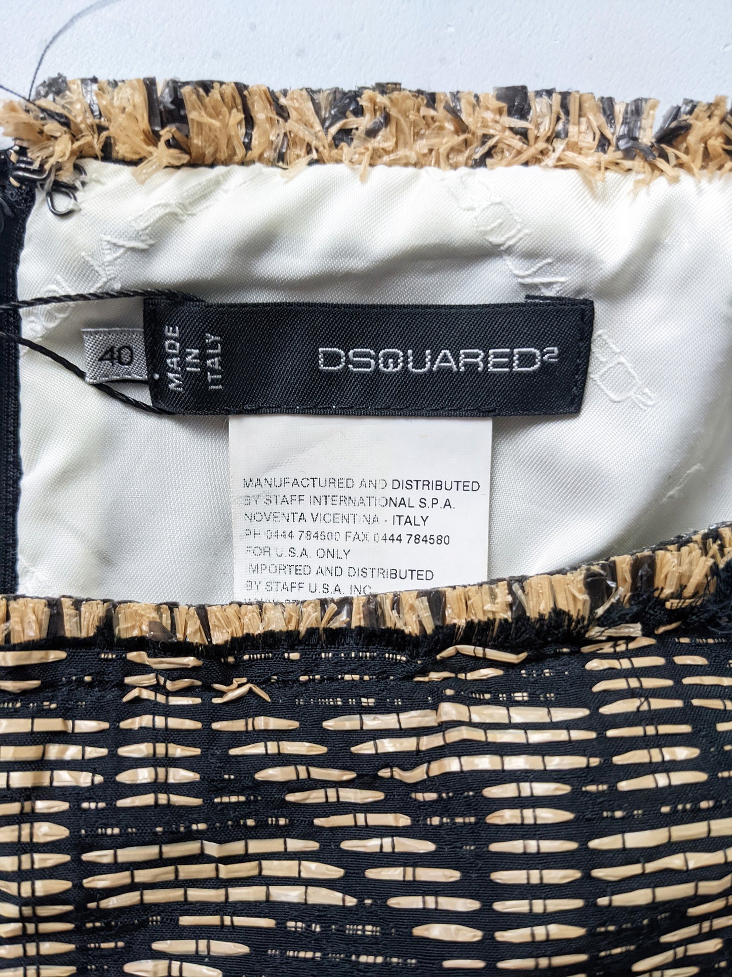 Dsquared2 Preowned Peplum Geometric Pattern Party Dress