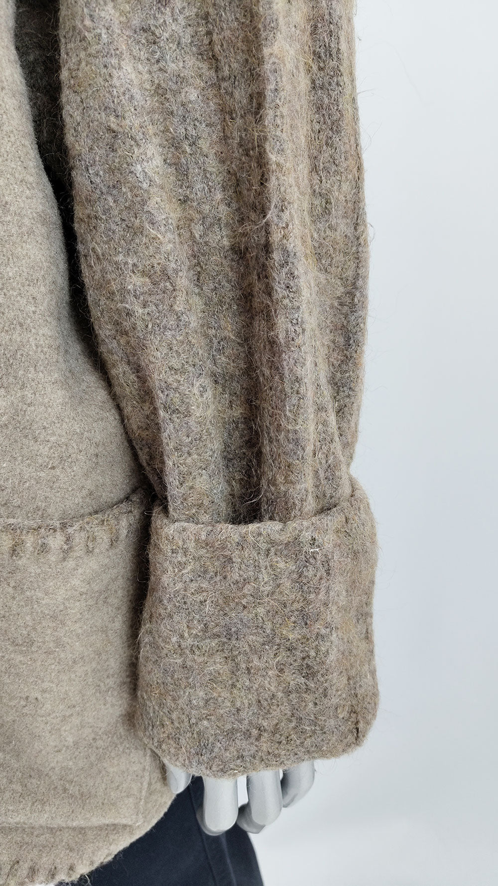 Dolce & Gabbana Vintage Mens Oversized Mohair & Wool Knit Jacket, 1980s