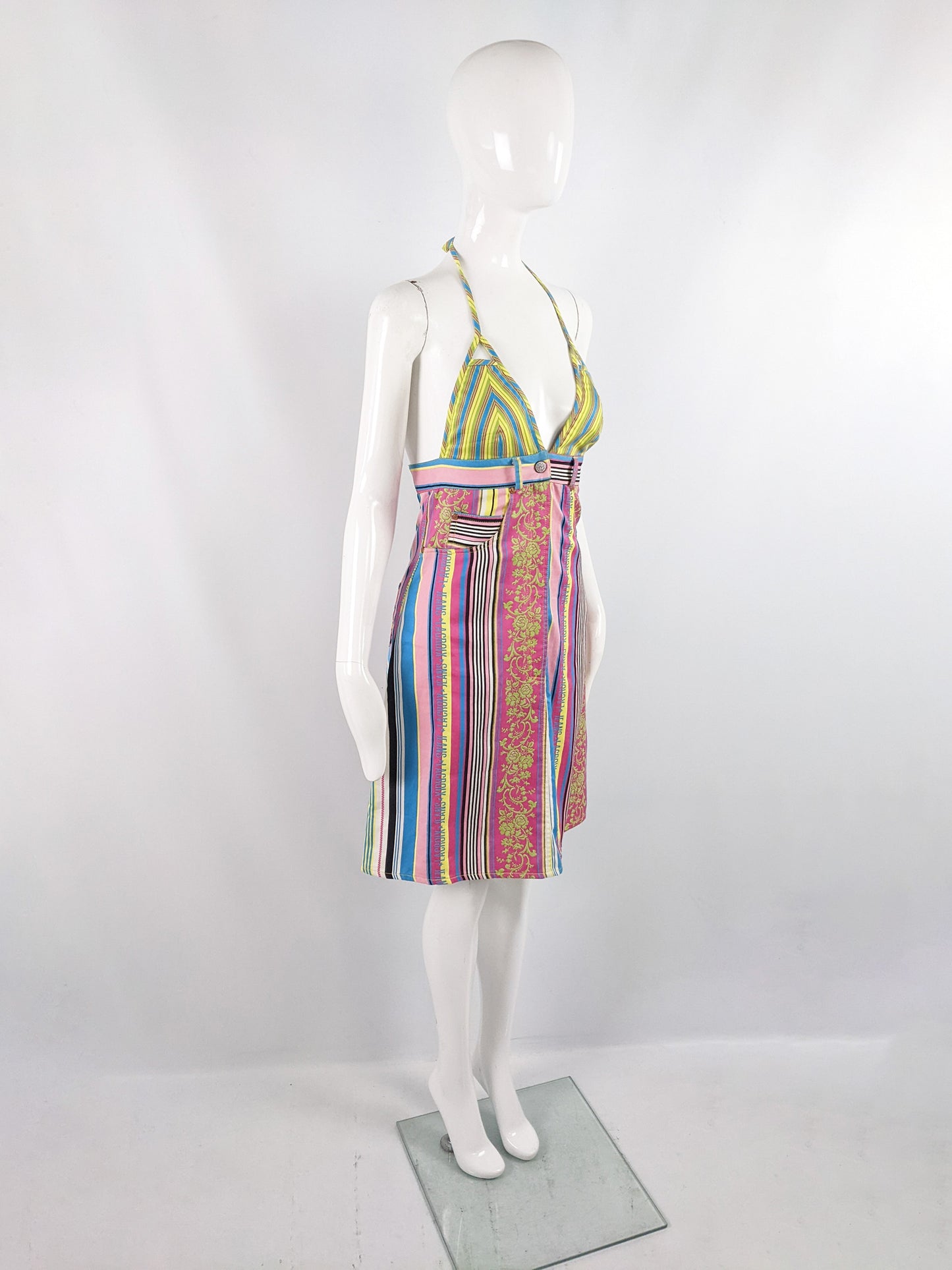 Christian Lacroix Vintage Striped Dress, 1990s