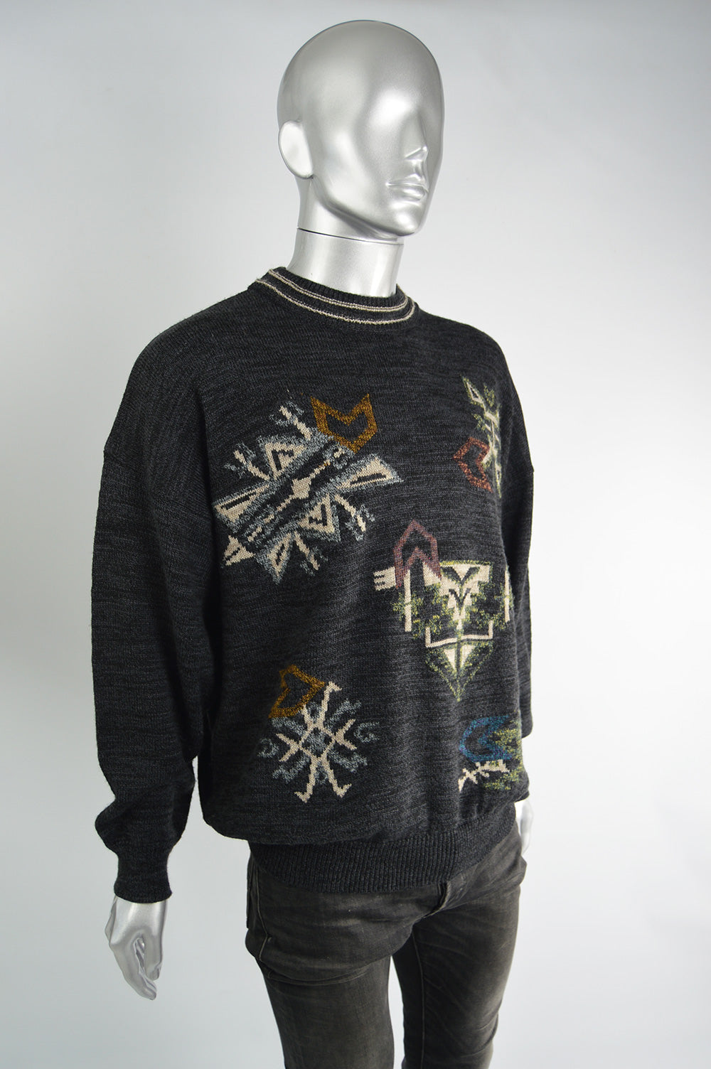 Vintage Crew Neck Oversized Sweater, 1980s