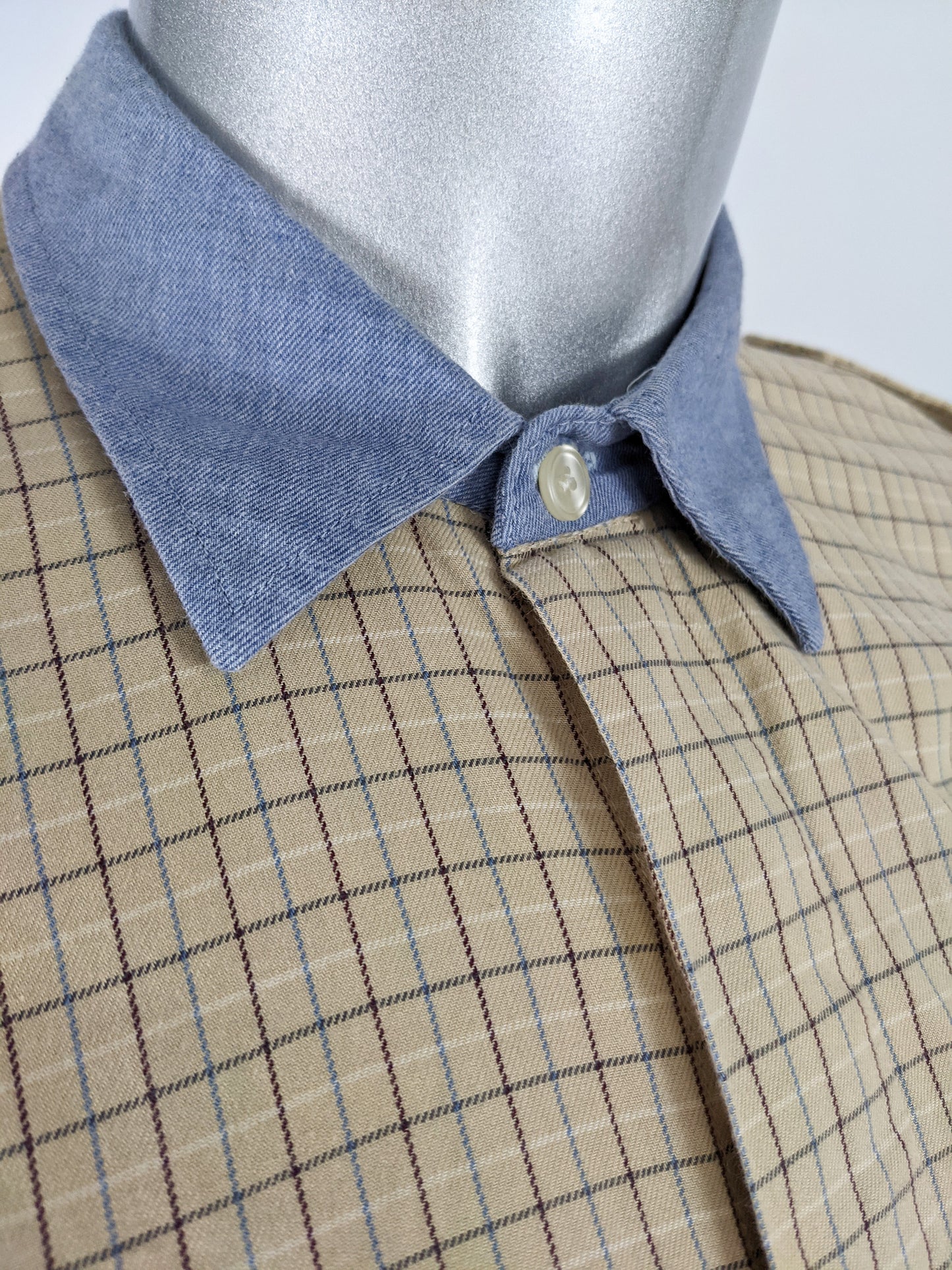 Mens Archival Chambray & Tattersall Plaid Shirt, A/W 2008