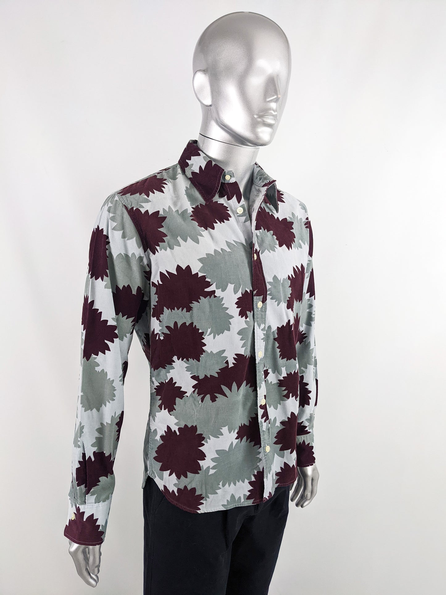 Abstract Print Long Sleeve Mens Paul Smith Vintage Shirt, 1990s