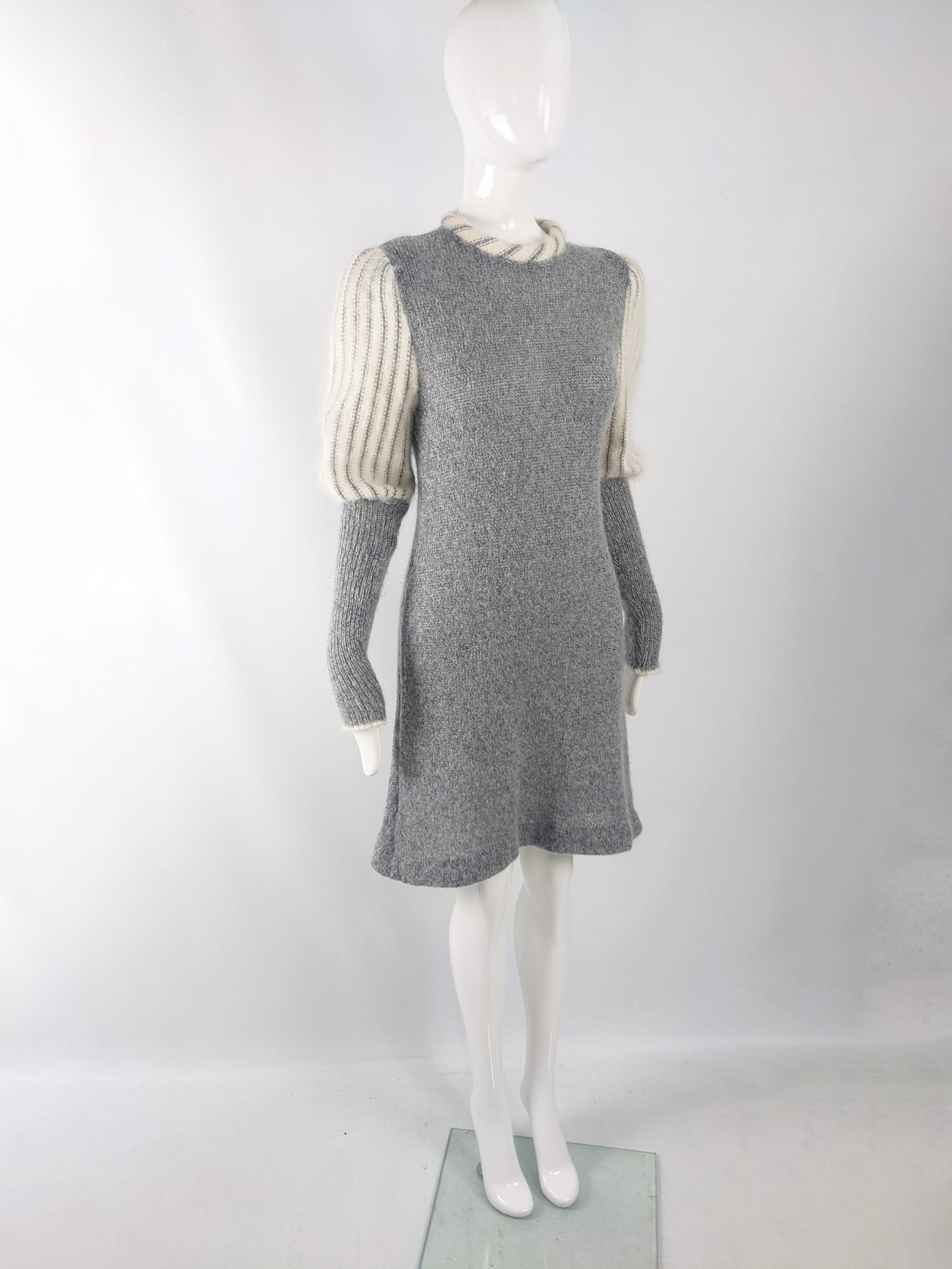 Carven Vintage Wool & Mohair Knit Dress, 1970s