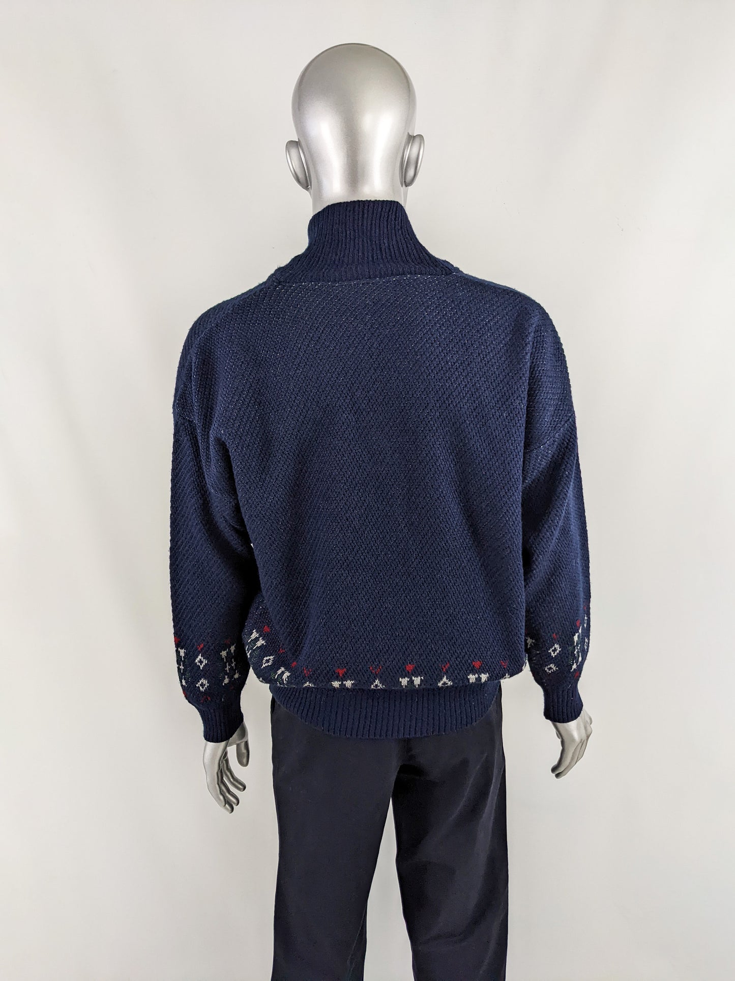 Luciano Chiari Vintage Mens Shawl Collar Jumper, 1980s