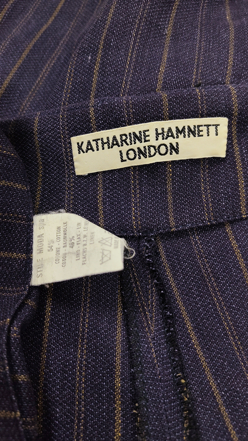 Katharine Hamnett Vintage High Waisted Wide Leg Trousers, 1990s