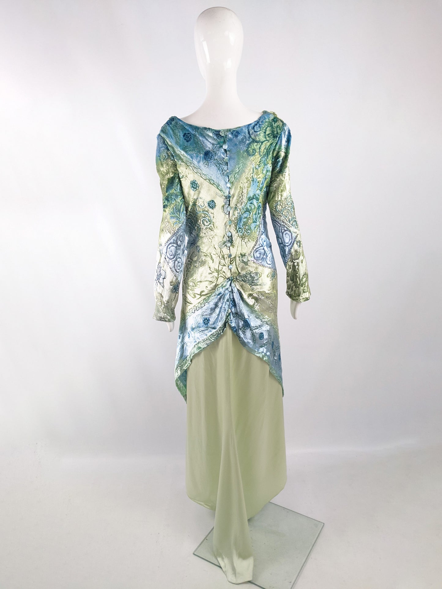 Bellville Sassoon for Harrods Vintage Velvet Devoré Dress, 1980s