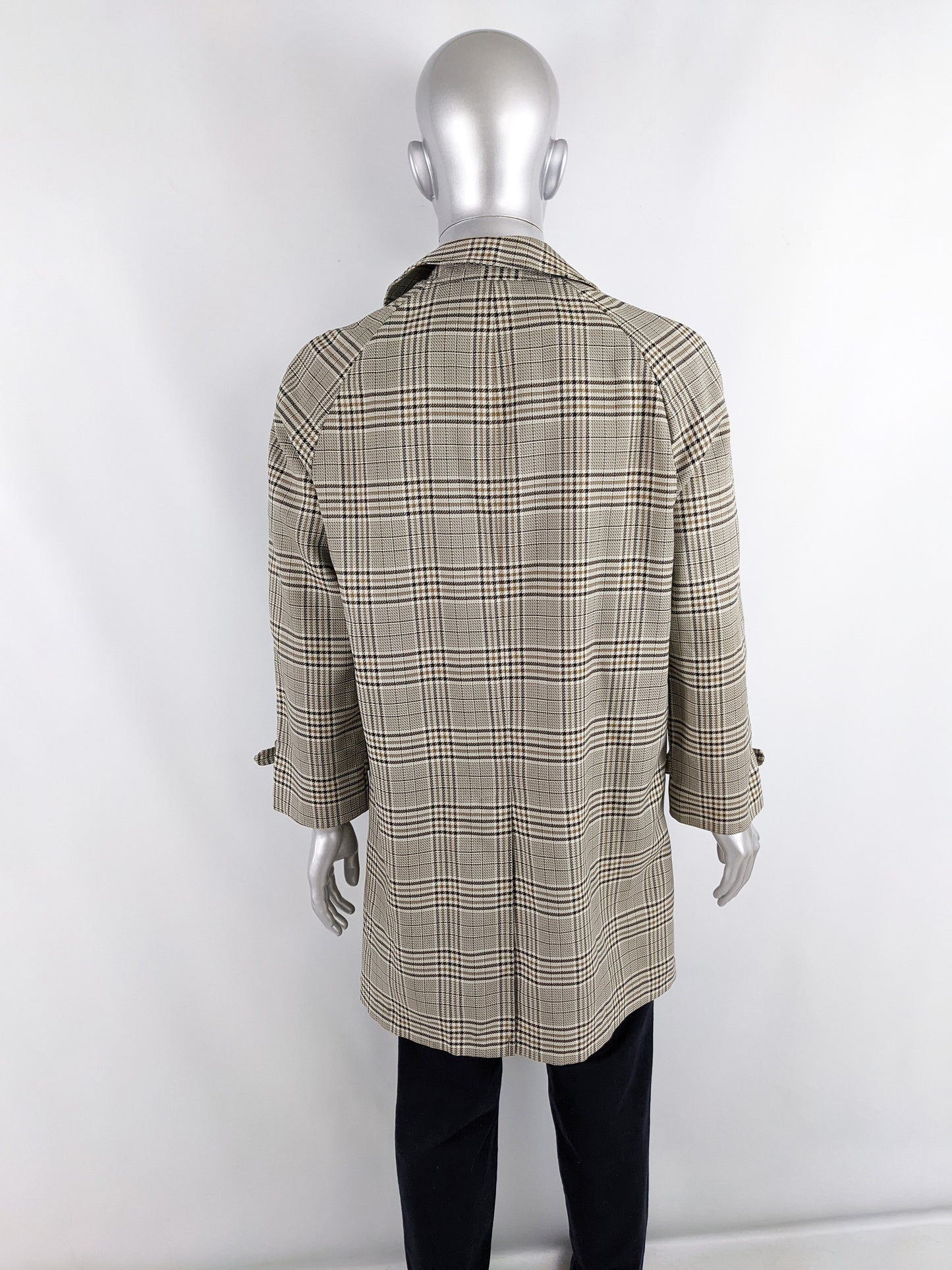 London Fog Vintage Mens Checked Coat, 1960s