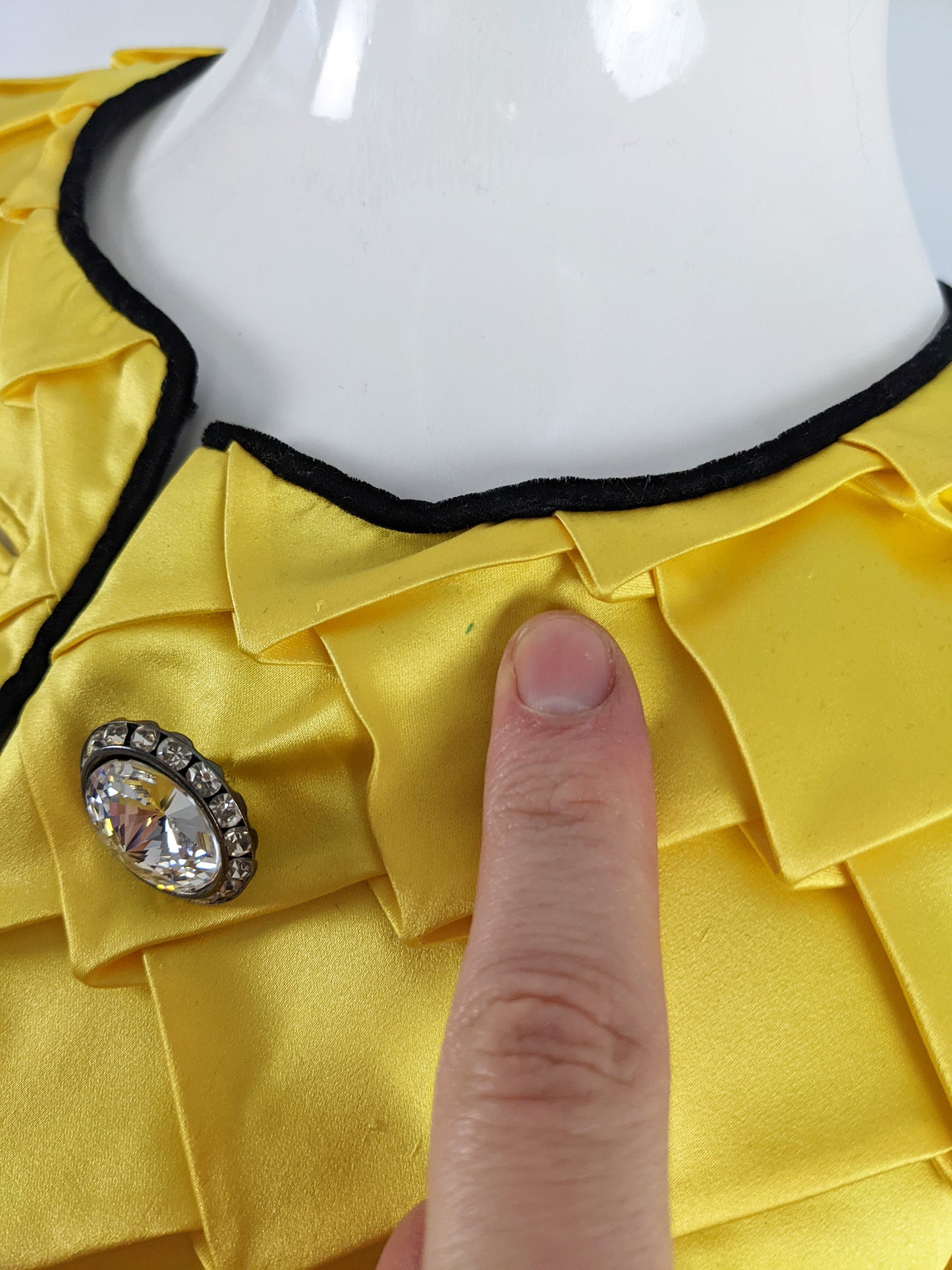 Murray Arbeid Vintage Black Velvet & Yellow Satin Cocktail Dress, 1980s
