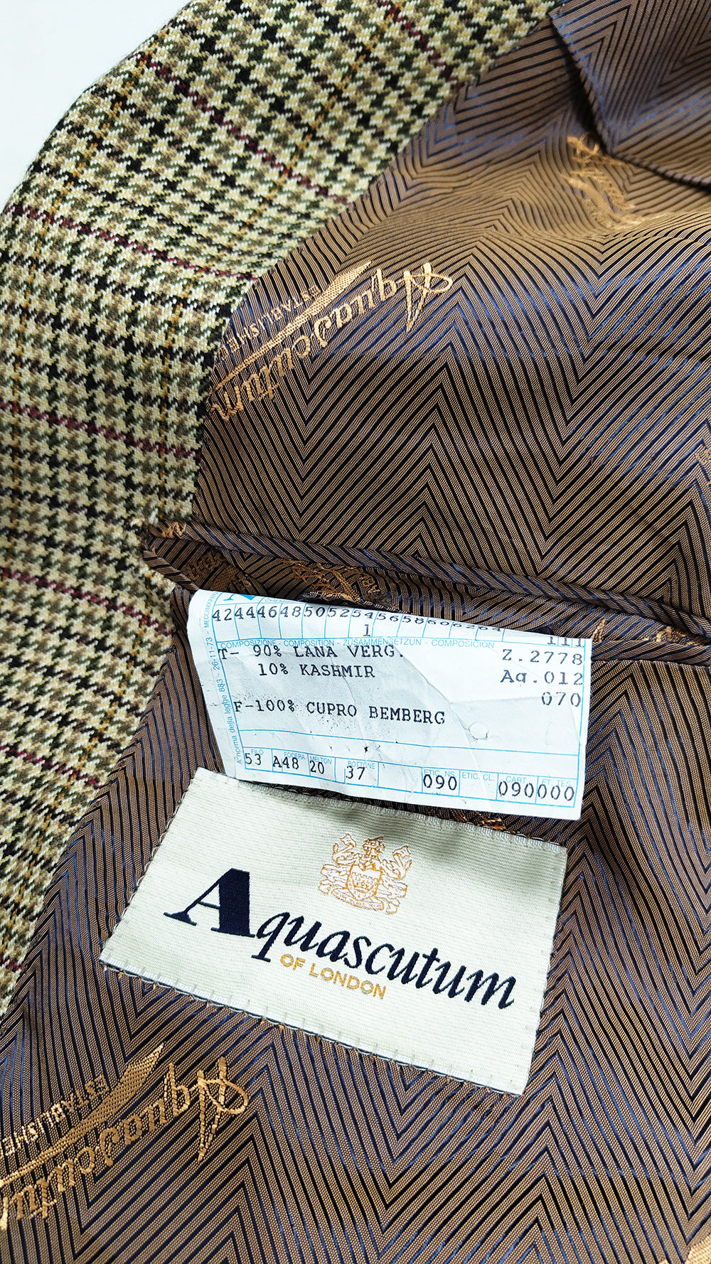 Aquascutum Vintage Wool & Cashmere Mens Blazer, 1990s