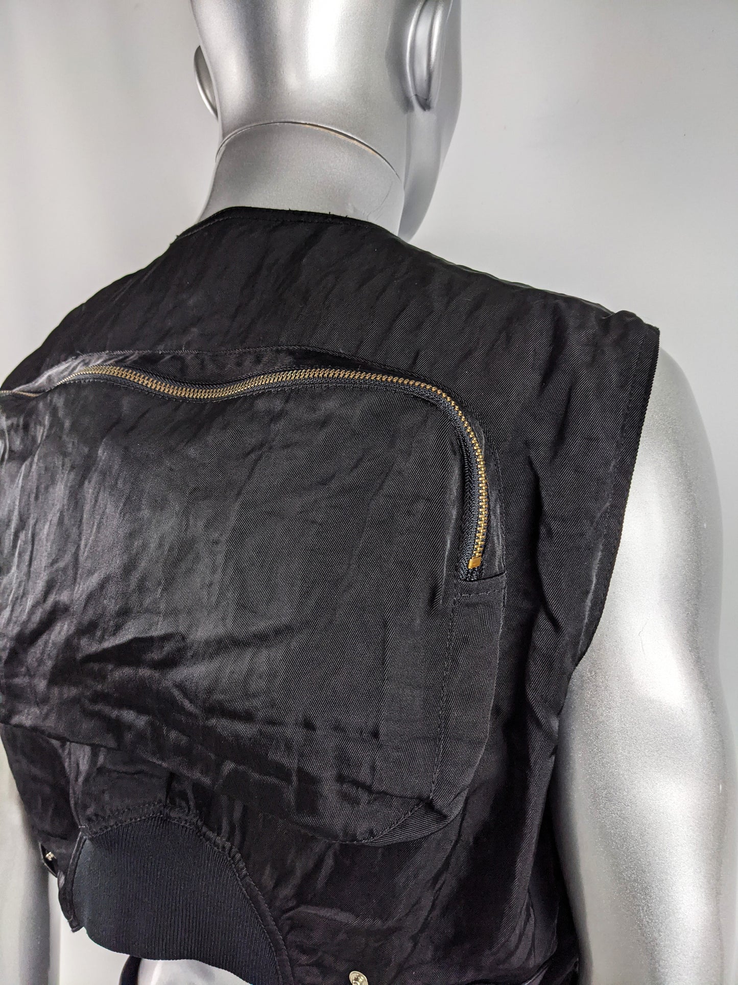 Mens Vintage Motorking Sleeveless Jacket Tactical Vest, 1990s