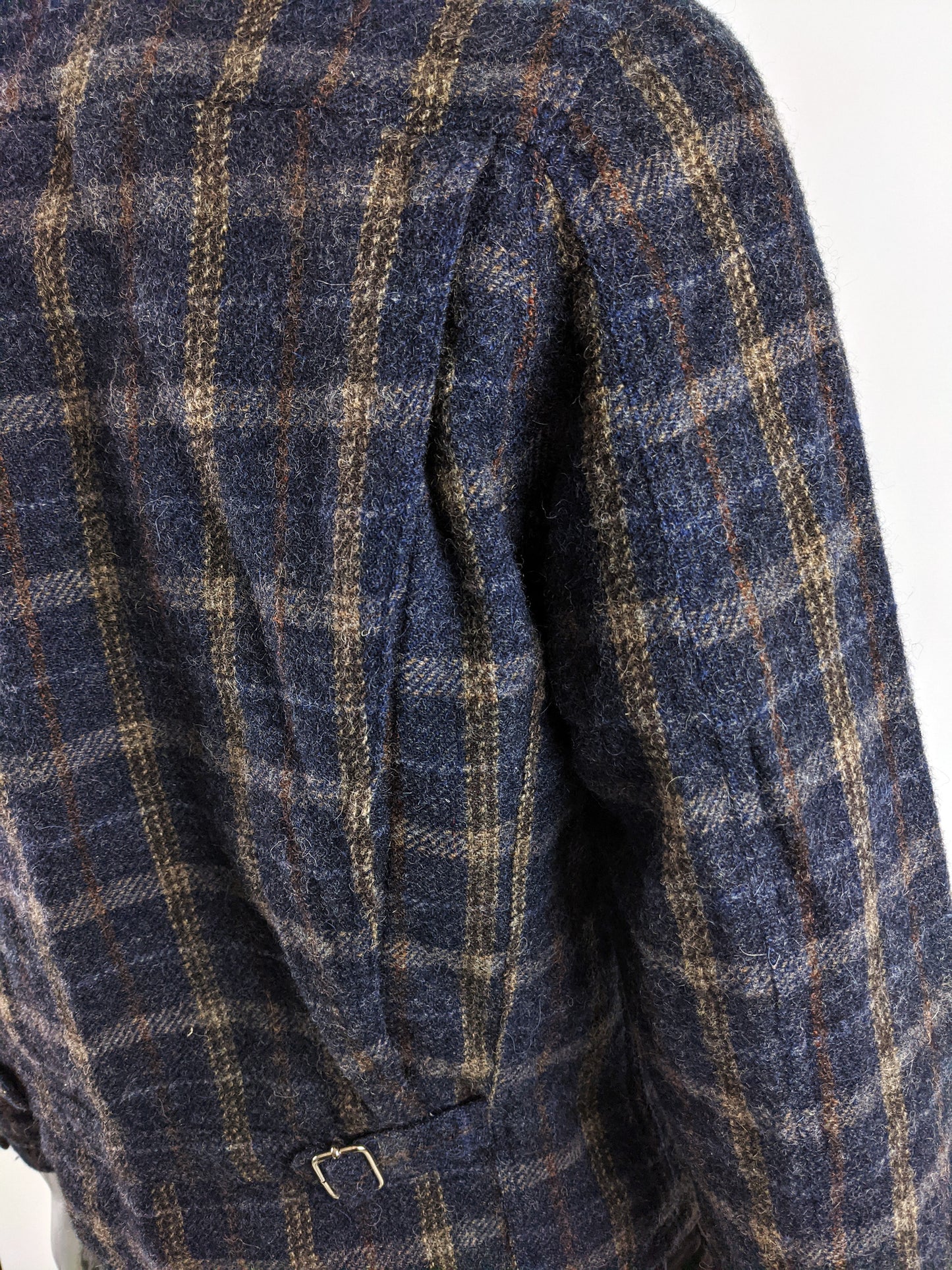 Duffer of St George Mens Wool Checked Jacket, 1980s