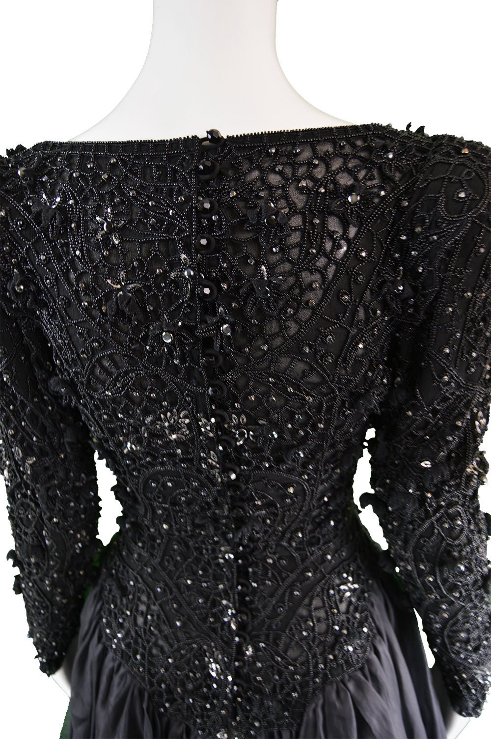 Vintage Haute Couture Beaded Party Dress, 1980s