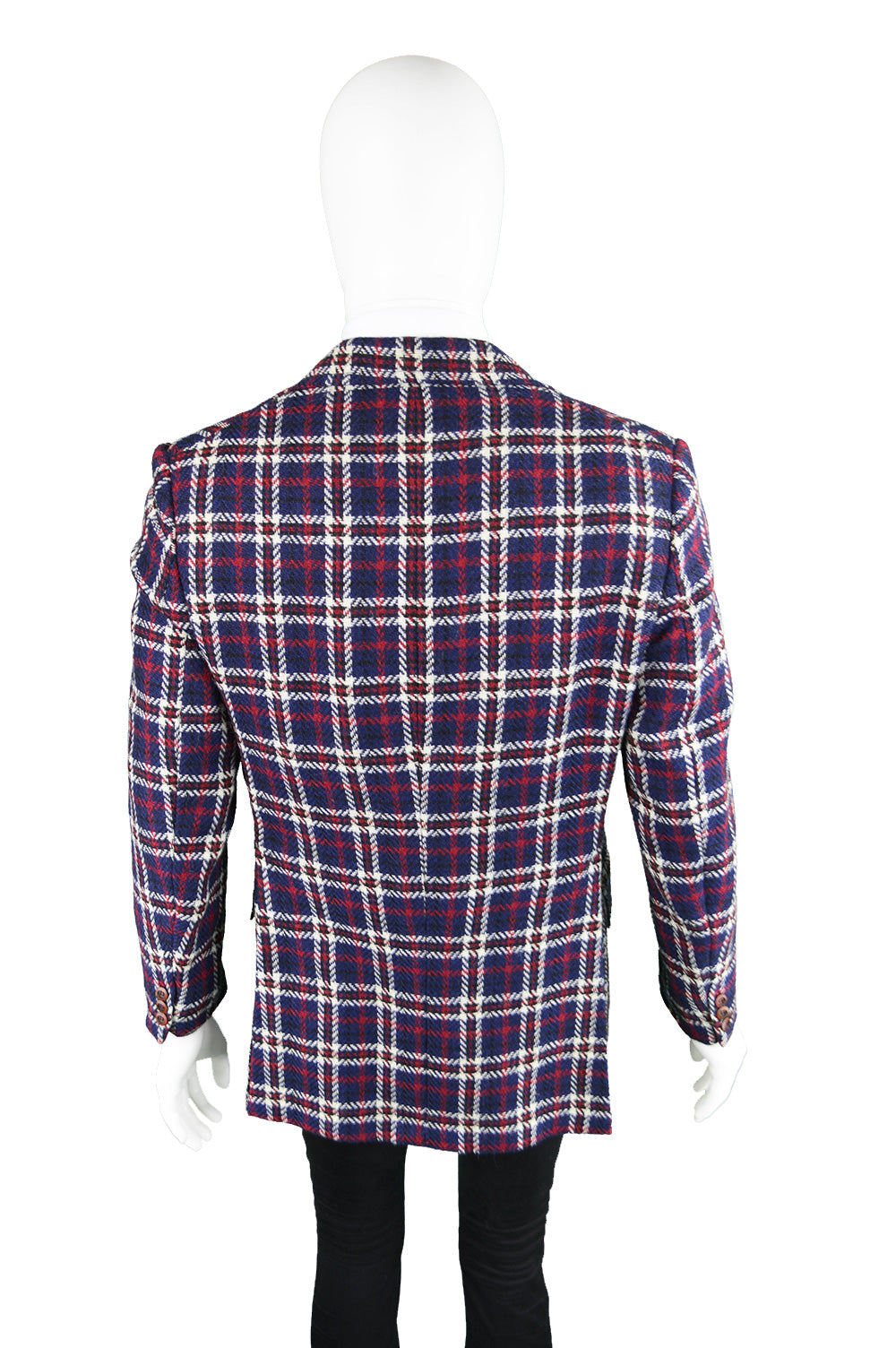 Preowned Blue, White & Red Vintage Checked Jacket, 1960s