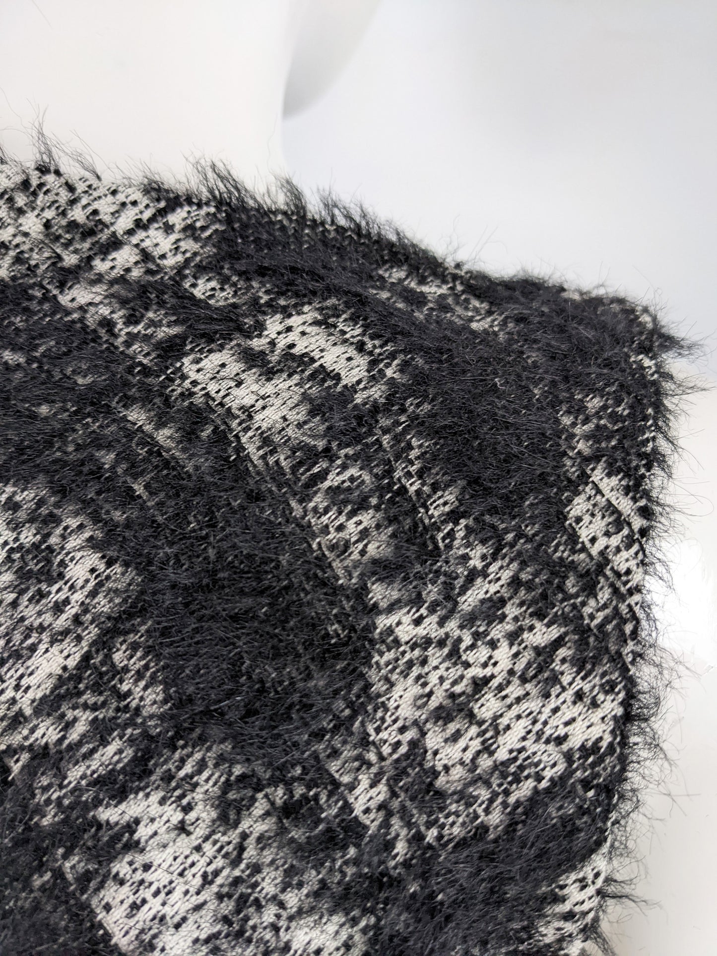 Plein Sud Vintage Black & White Checked Structural Party Dress, 1990s