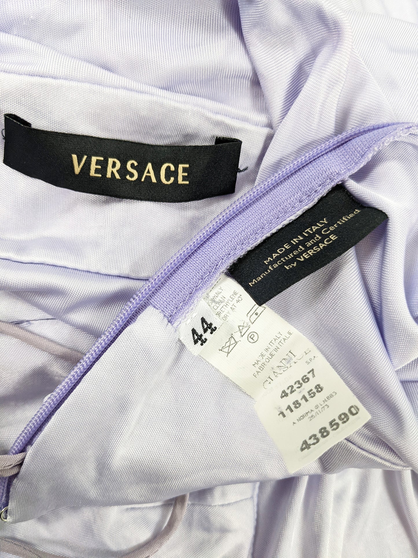 Versace Vintage y2k Pastel Purple Halter Top, 2000s