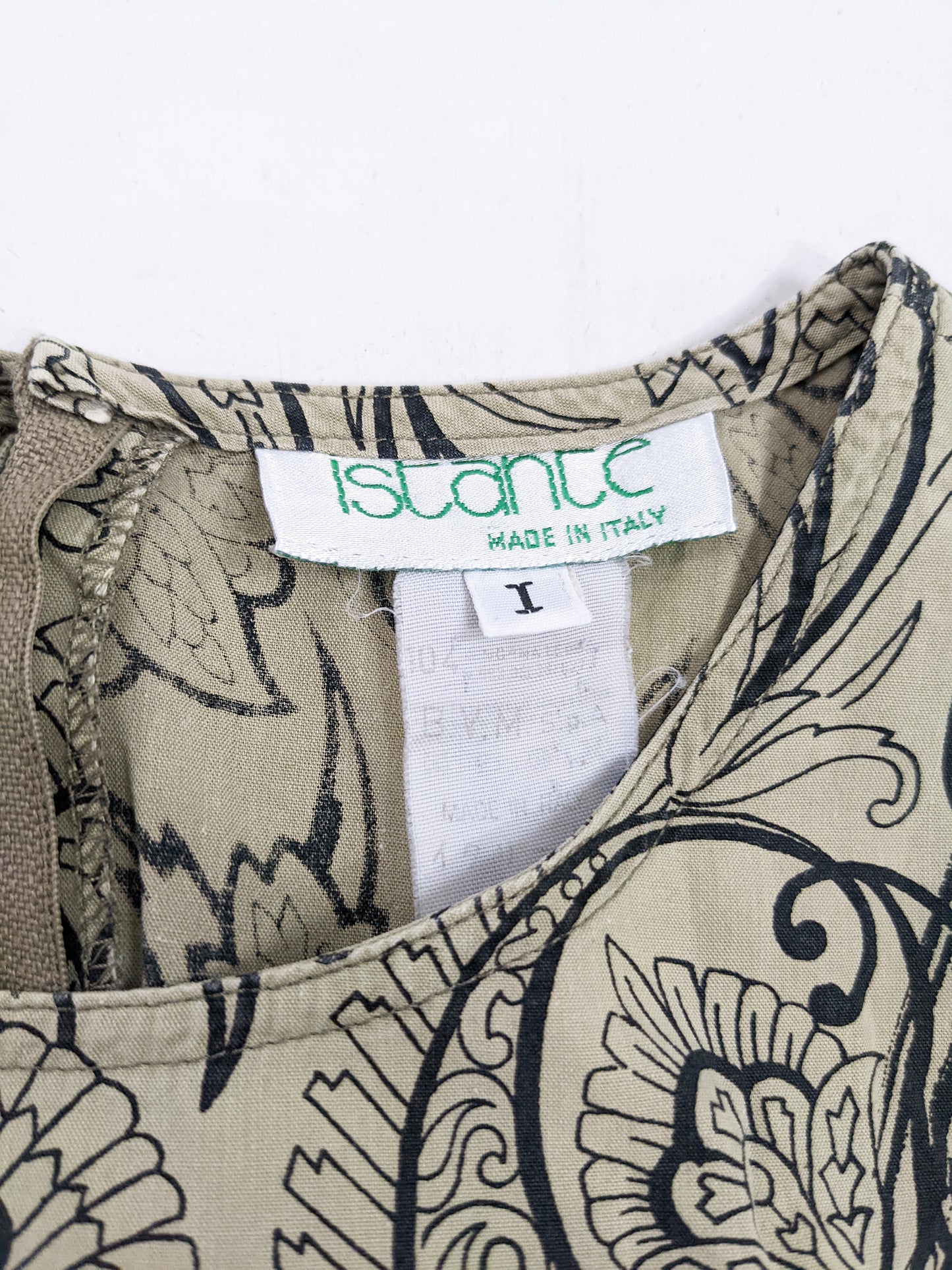 Istante by Versace Vintage Paisley Print Pocket Dress, 1980s