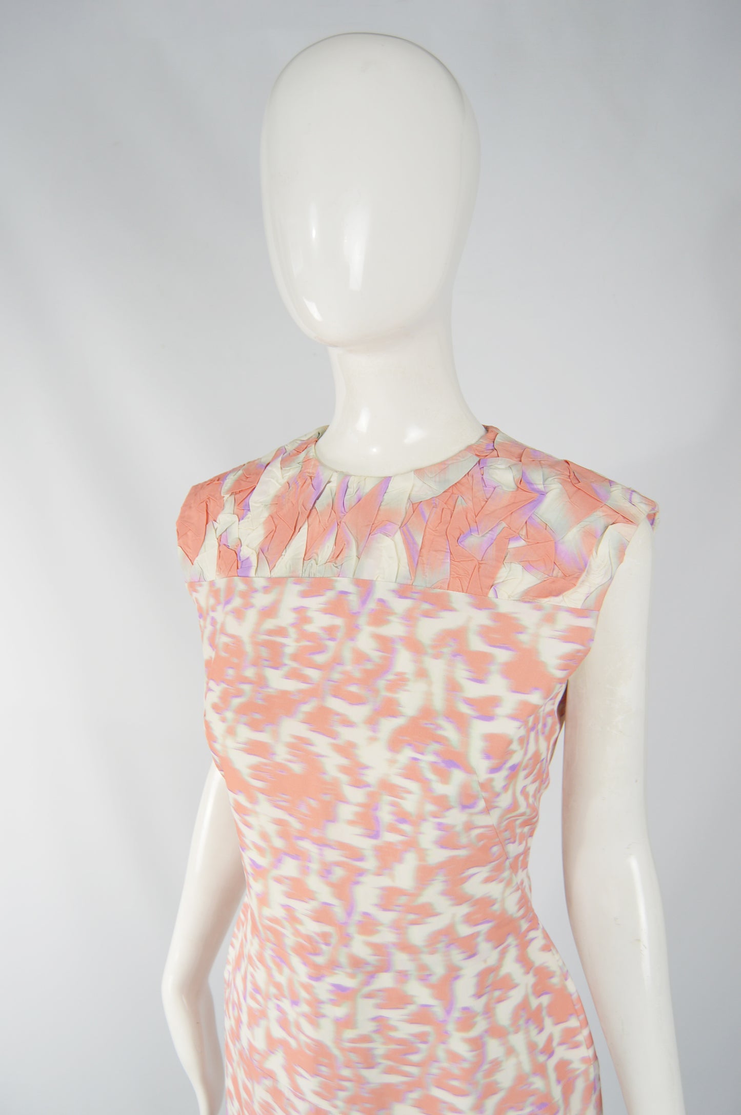 Cloqué Graphic Print Peach & Purple, Spring 2014