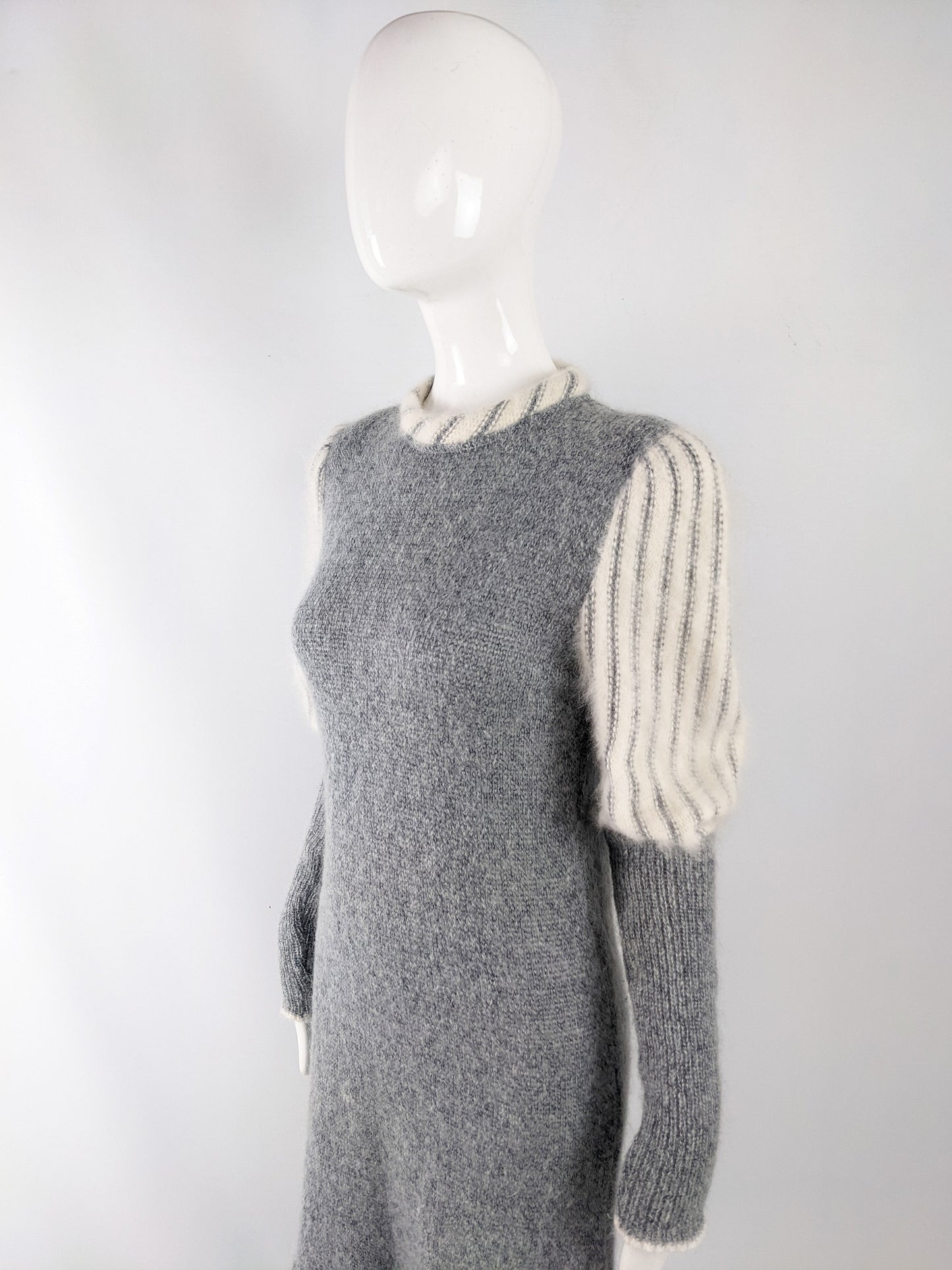 Carven Vintage Wool & Mohair Knit Dress, 1970s