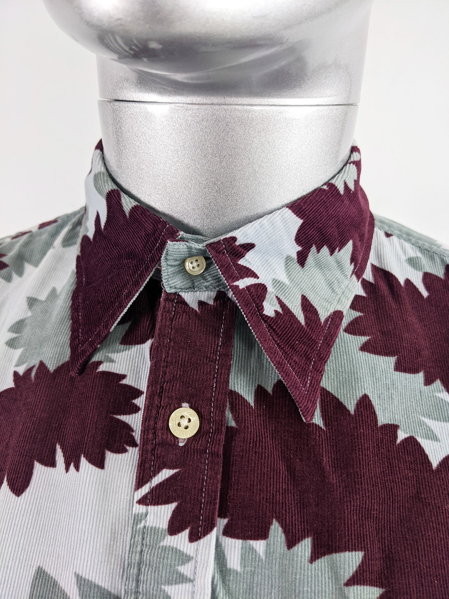 Abstract Print Long Sleeve Mens Paul Smith Vintage Shirt, 1990s