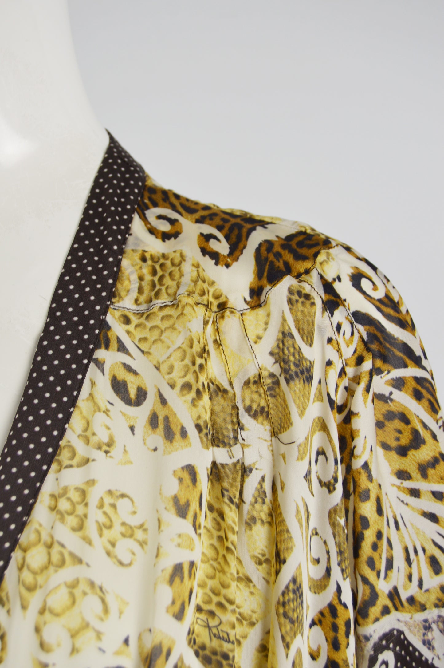 Womens Vintage Kimono Sleeve Silk Top, 2000s