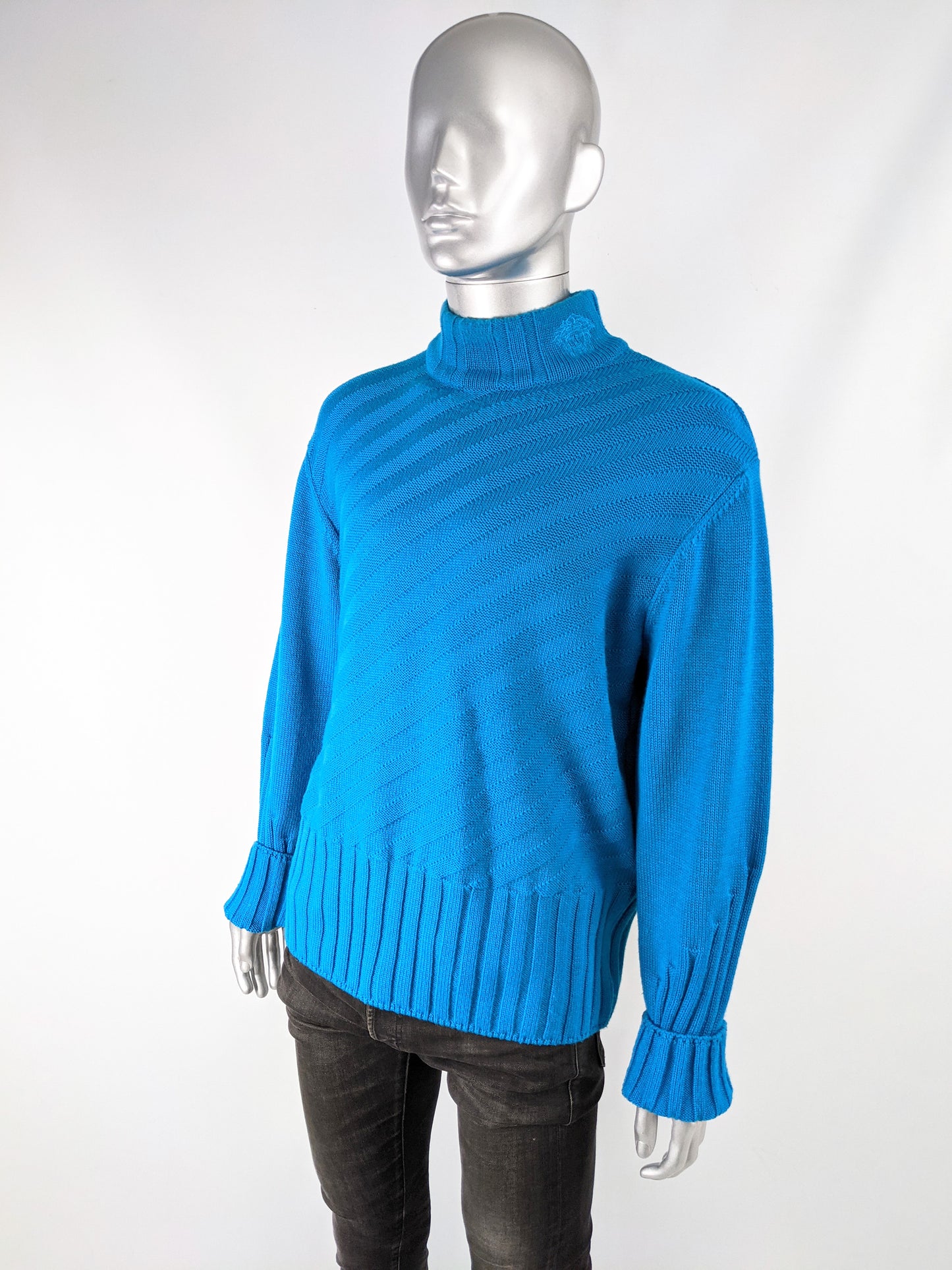 Mens Vintage Alternating Ribbed Sweater, 1990s