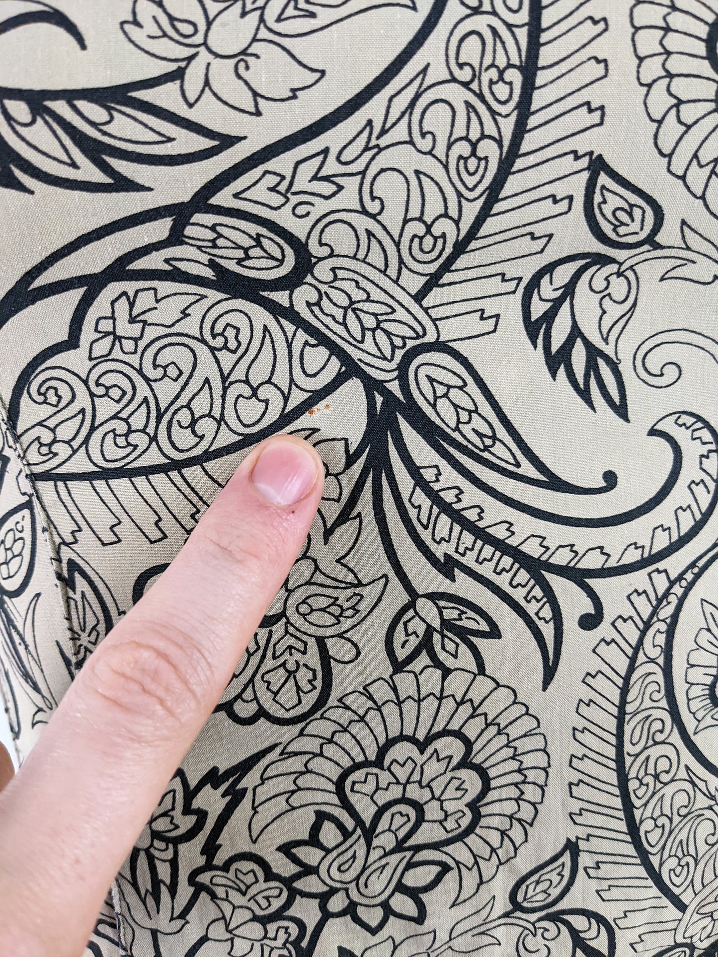 Istante by Versace Vintage Paisley Print Pocket Dress, 1980s