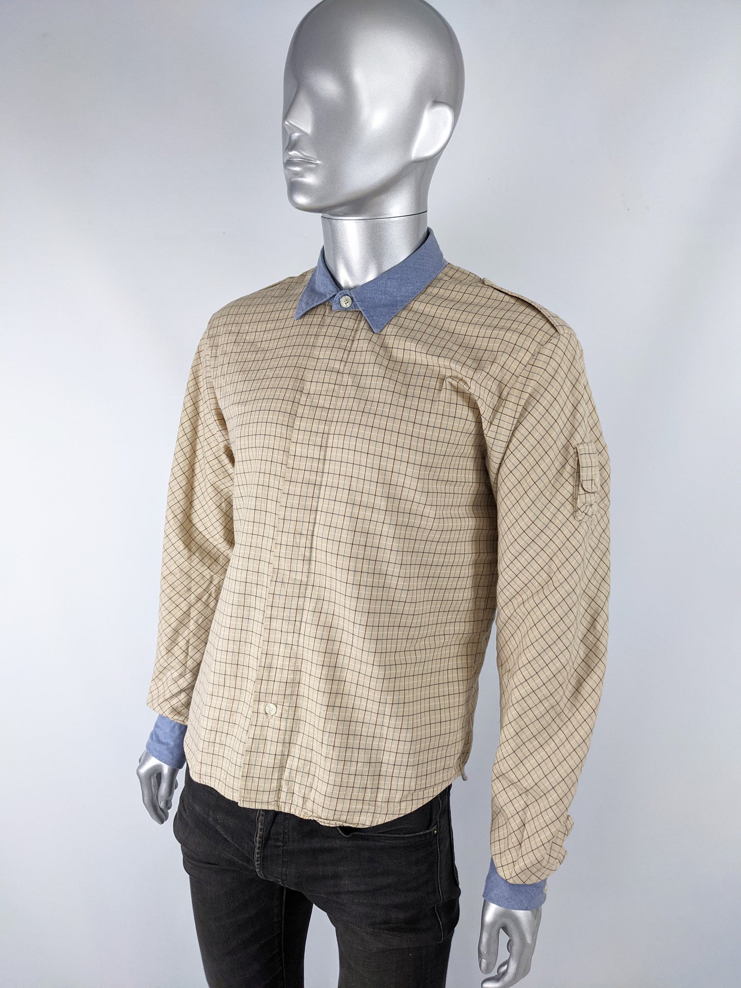 Mens Archival Chambray & Tattersall Plaid Shirt, A/W 2008